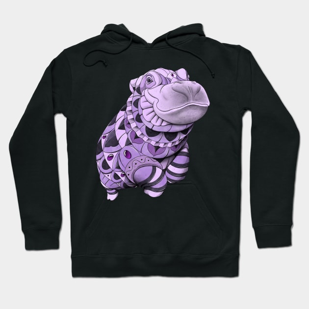 Baby Hippo Hoodie by Psydrian